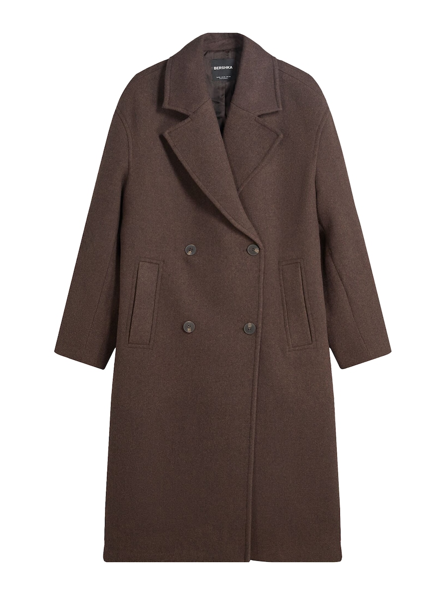 Пальто межсезонное Bershka, шоколадный
Пальто межсезонное Bershka, шоколадный