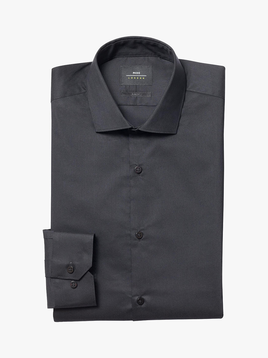 Рубашка узкого кроя из эластичной ткани Moss London, черная
Рубашка узкого кроя из эластичной ткани Moss London, черная