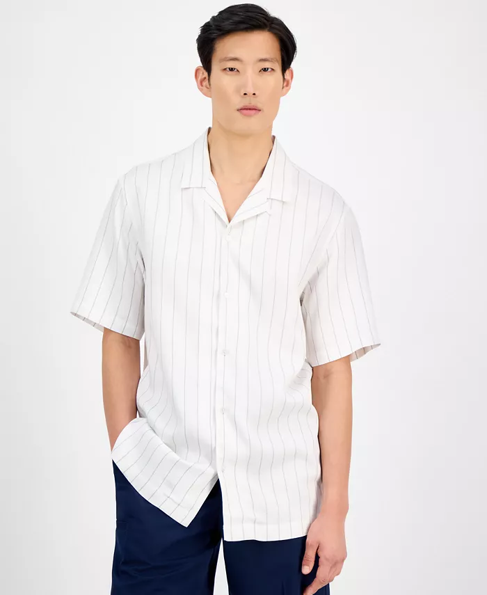 Мужская рубашка в полоску Alfani, белый
Мужская рубашка в полоску Alfani, белый