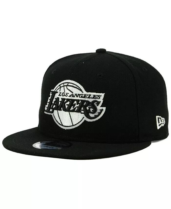 Черно-белая бейсболка Los Angeles Lakers 9FIFTY Snapback New Era, черный 
Черно-белая бейсболка Los Angeles Lakers 9FIFTY Snapback New Era, черный