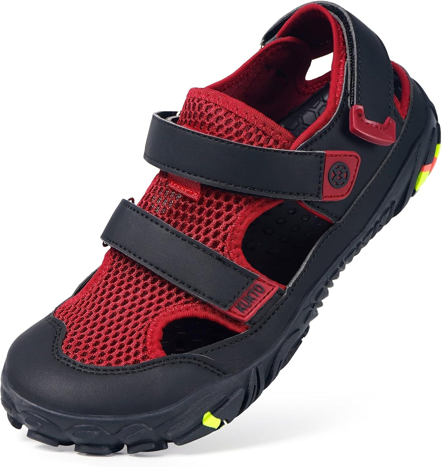 Мужские и женские водные сандалии для пляжа, босоножки, широкая посадка, быстросохнущие, для плавания, с поддержкой свода стопы, для бассейна, дайвинга, походов, каякинга, активного отдыха и летнего спорта Kukto, черный/красный
Мужские и женские водные сандалии для пляжа, босоножки, широкая посадка, быстросохнущие, для плавания, с поддержкой свода стопы, для бассейна, дайвинга, походов, каякинга, активного отдыха и летнего спорта Kukto, черный/красный