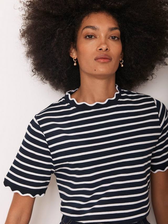 Футболка с полосками и волнистым краем Mint Velvet
Футболка с полосками и волнистым краем Mint Velvet