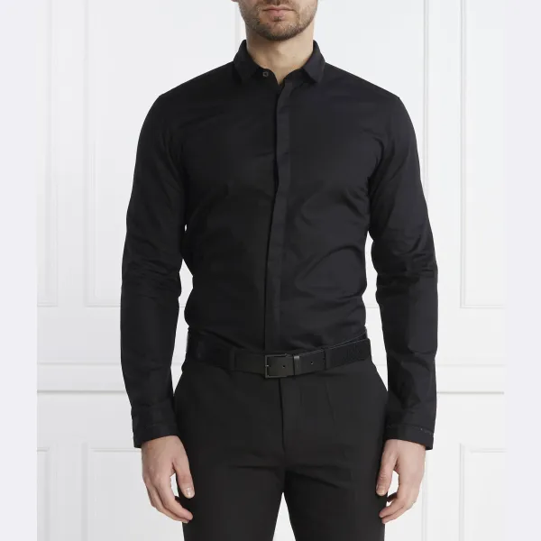 Рубашка очень узкого кроя из материала Eloy Hugo, черный
Рубашка очень узкого кроя из материала Eloy Hugo, черный