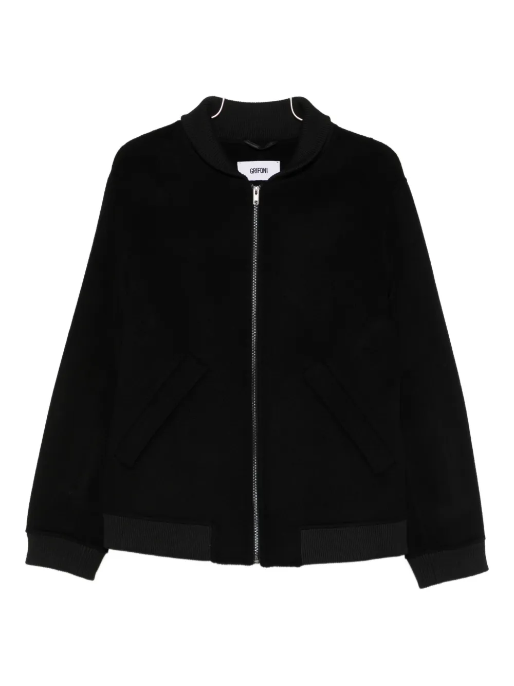 Бомбер на молнии Grifoni, черный
Бомбер на молнии Grifoni, черный