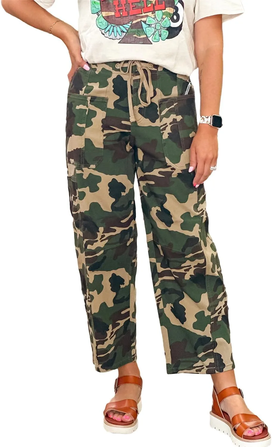 APVIRDY Camo Barrel джинсы женские Oversized Casual High Waist Cropped
APVIRDY Camo Barrel джинсы женские Oversized Casual High Waist Cropped