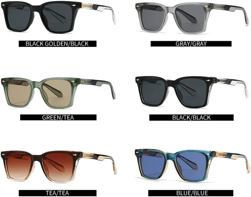 Солнцезащитные очки для мужчин и женщин - защита UV400 - градиентный темно-черный цвет Rivets для занятий спортом на открытом воздухе и вождения DSVIGF, Tyj502-5
Солнцезащитные очки для мужчин и женщин - защита UV400 - градиентный темно-черный цвет Rivets для занятий спортом на открытом воздухе и вождения DSVIGF, Tyj502-5