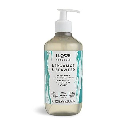 Средство для мытья рук I Love Naturals с бергамотом и морскими водорослями, натуральными маслами апельсина и базилика, 500 мл
Средство для мытья рук I Love Naturals с бергамотом и морскими водорослями, натуральными маслами апельсина и базилика, 500 мл
