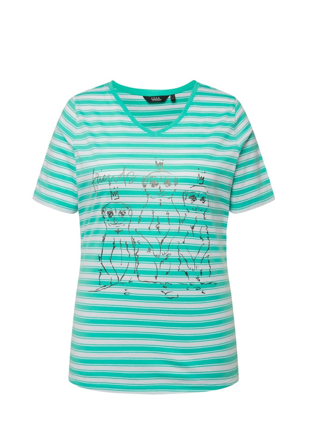Футболка с принтом STRIPED ANIMAL GRAPHIC Ulla Popken, бирюзовый
Футболка с принтом STRIPED ANIMAL GRAPHIC Ulla Popken, бирюзовый