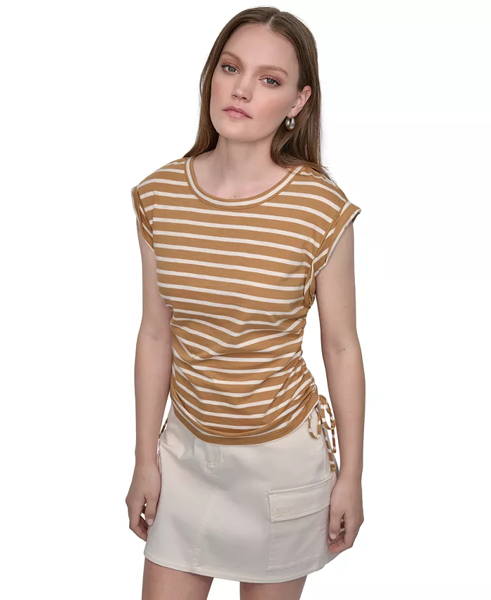 Укороченный хлопковый топ без рукавов с драпировкой и завязками по бокам Petite Cotton Ruched Side-Tie Sleeveless Tee DKNY Jeans, коричневый
Укороченный хлопковый топ без рукавов с драпировкой и завязками по бокам Petite Cotton Ruched Side-Tie Sleeveless Tee DKNY Jeans, коричневый