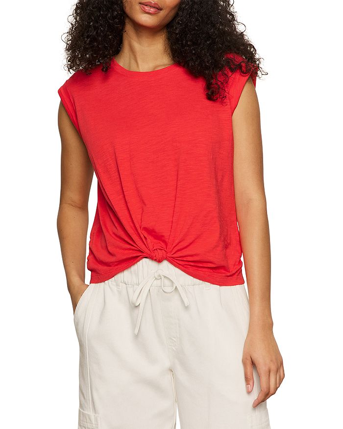 Футболка с завязанным низом Muscle Tee Sanctuary, красный 
Футболка с завязанным низом Muscle Tee Sanctuary, красный