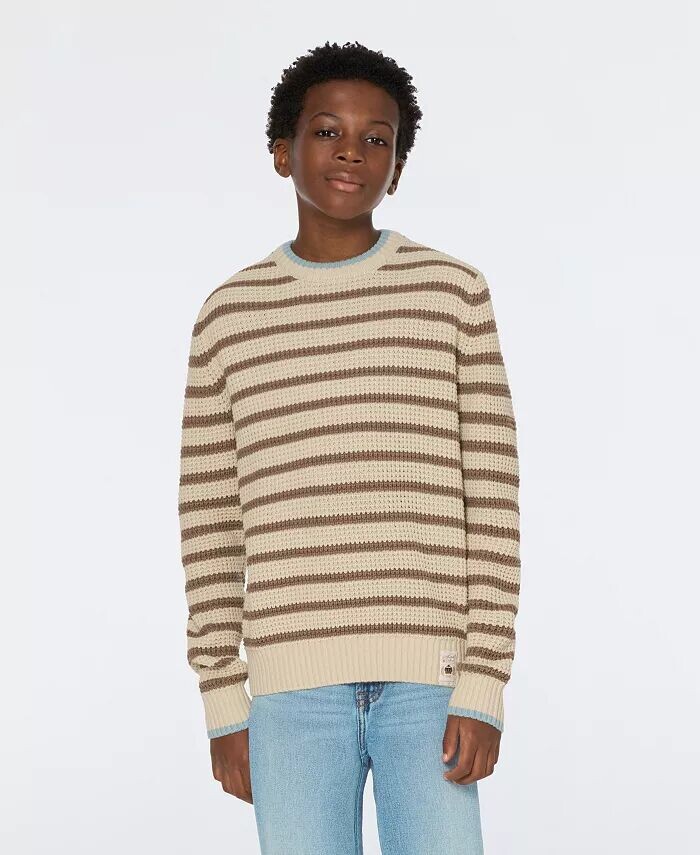 Свитер с круглым вырезом в полоску из пряжи Big Boys Yarn Dye SCOTCH & SODA, коричневый/бежевый
Свитер с круглым вырезом в полоску из пряжи Big Boys Yarn Dye SCOTCH & SODA, коричневый/бежевый