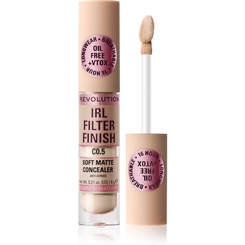 Стойкий консилер Makeup Revolution IRL Filter для идеального покрытия, оттенок C0,5 6 г
Стойкий консилер Makeup Revolution IRL Filter для идеального покрытия, оттенок C0,5 6 г