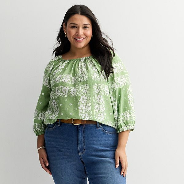 Топ женский Plus size с присборенными деталями Sonoma Goods For Life, Olive Floral Bandanna
Топ женский Plus size с присборенными деталями Sonoma Goods For Life, Olive Floral Bandanna