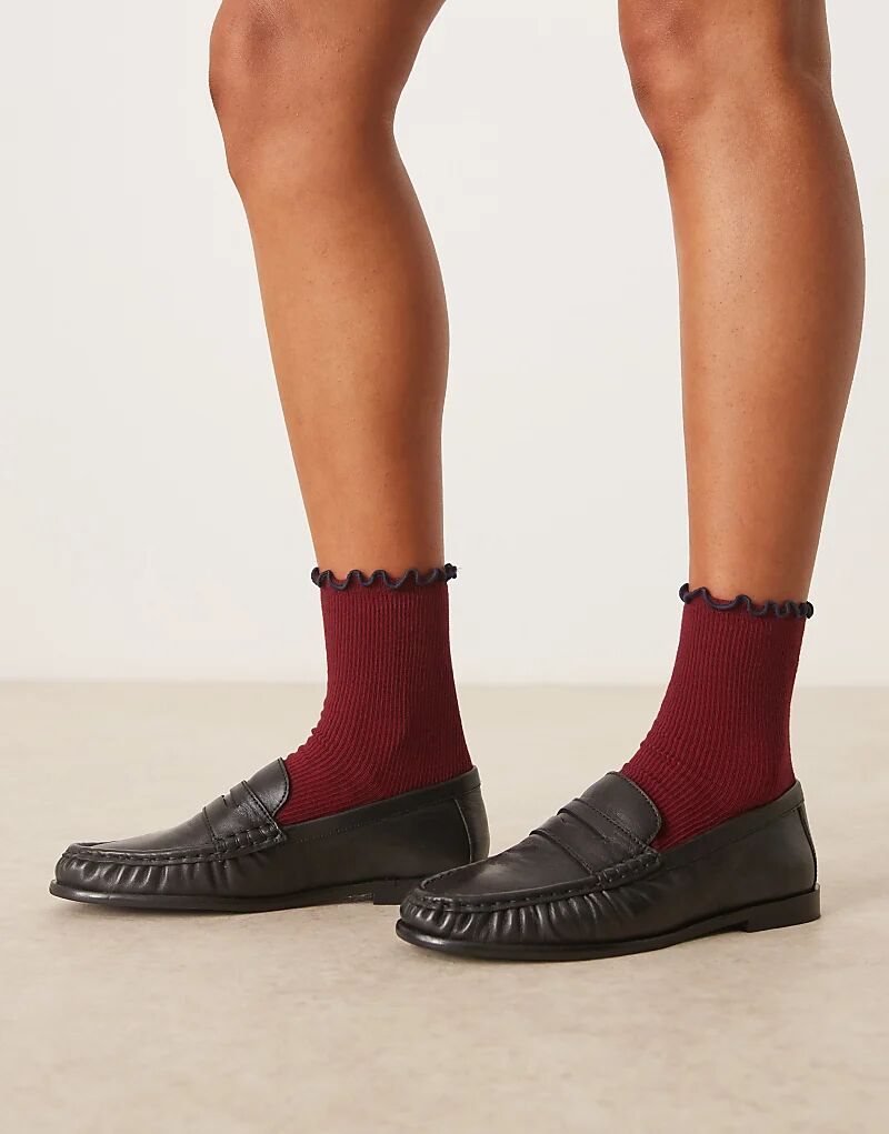 Носки ASOS DESIGN с оборкой сверху, бордового цвета
Носки ASOS DESIGN с оборкой сверху, бордового цвета