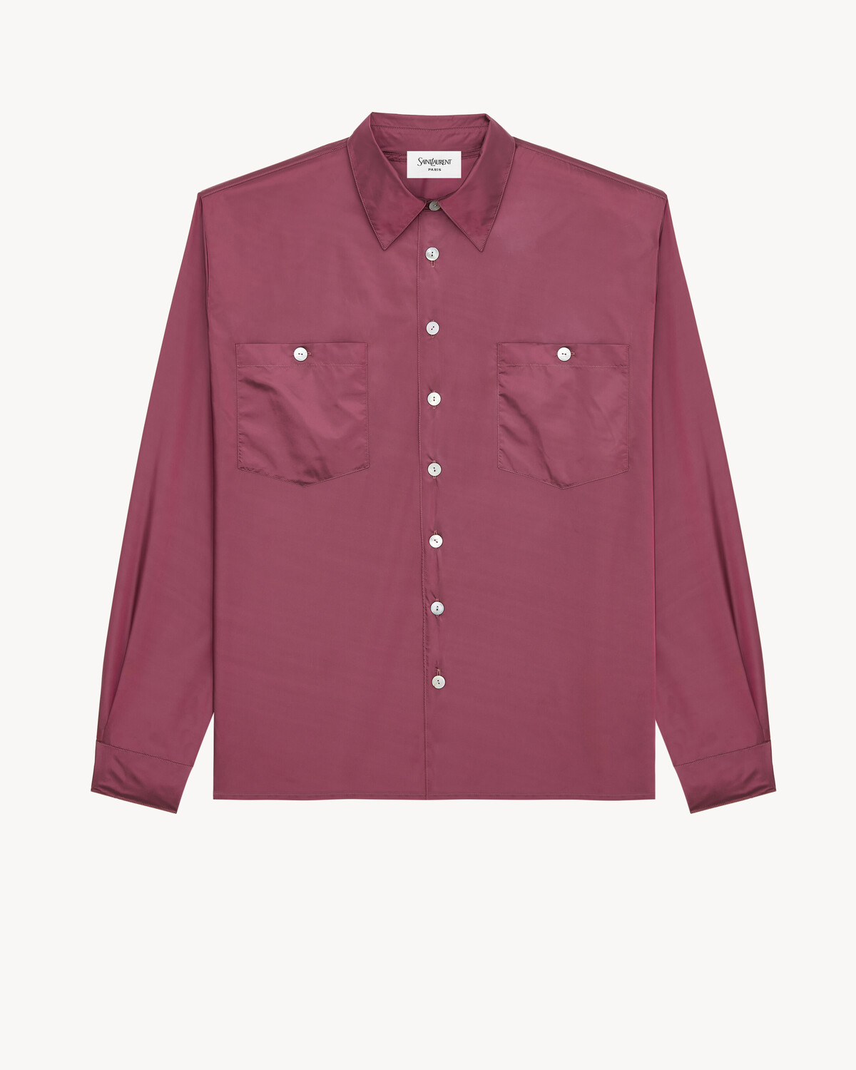 Рубашка из тафты SAINT LAURENT, бордовый
Рубашка из тафты SAINT LAURENT, бордовый