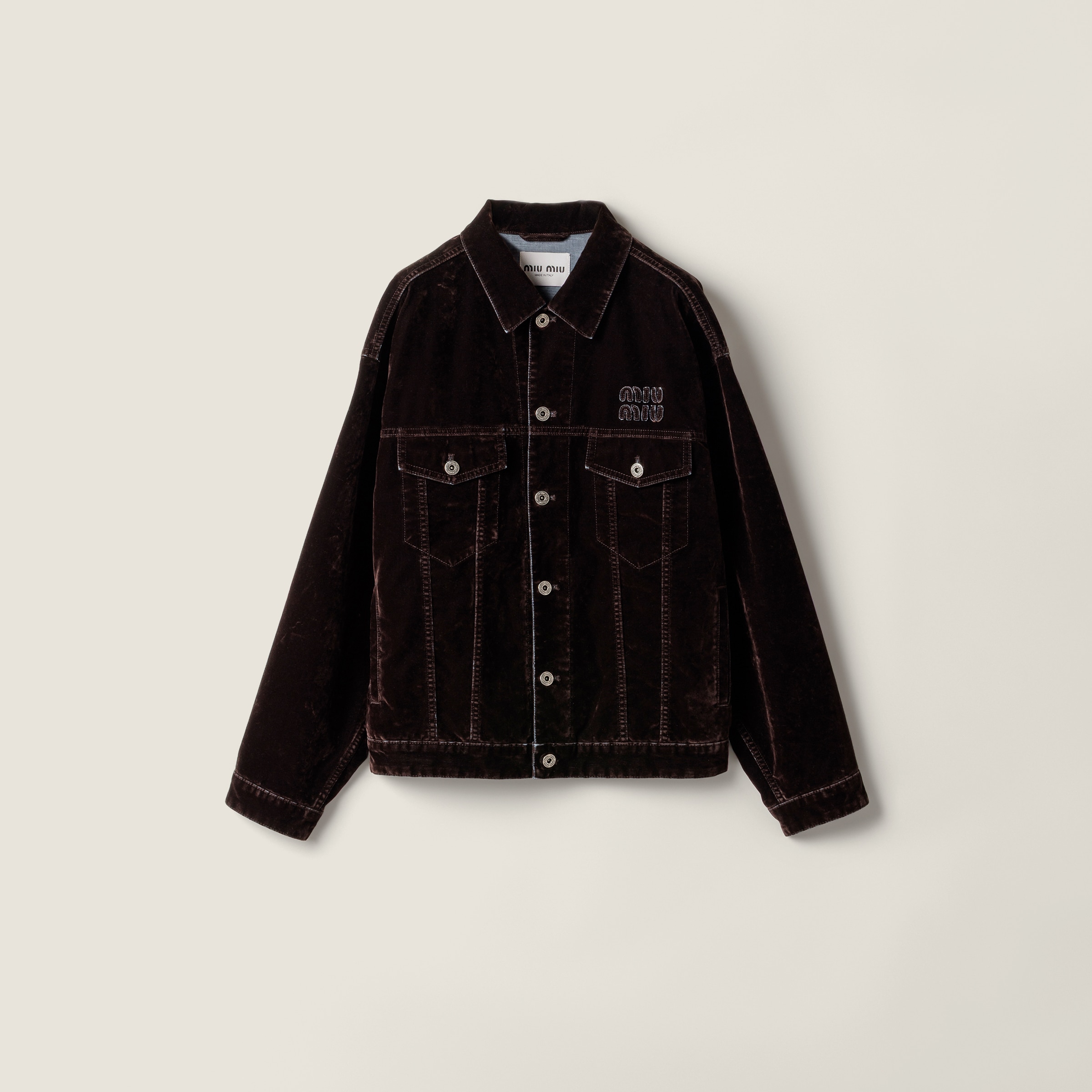 Куртка из шамбре с флокированием MIU MIU, коричневый
Куртка из шамбре с флокированием MIU MIU, коричневый