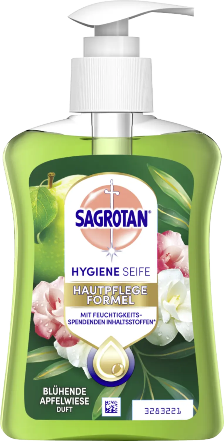 Жидкое мыло Sagrotan Flüssige Handseife Grüner Apfel & Jasminblüte
Жидкое мыло Sagrotan Flüssige Handseife Grüner Apfel & Jasminblüte