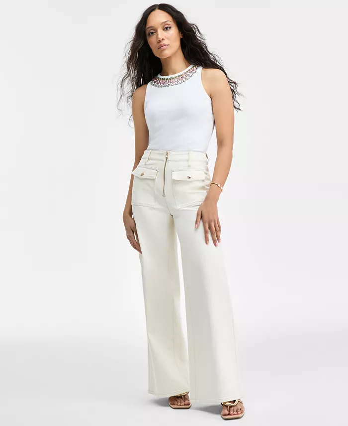 Женские джинсы с застежкой-молнией спереди и широкими штанинами I.N.C. International Concepts, коричневый/бежевый
Женские джинсы с застежкой-молнией спереди и широкими штанинами I.N.C. International Concepts, коричневый/бежевый