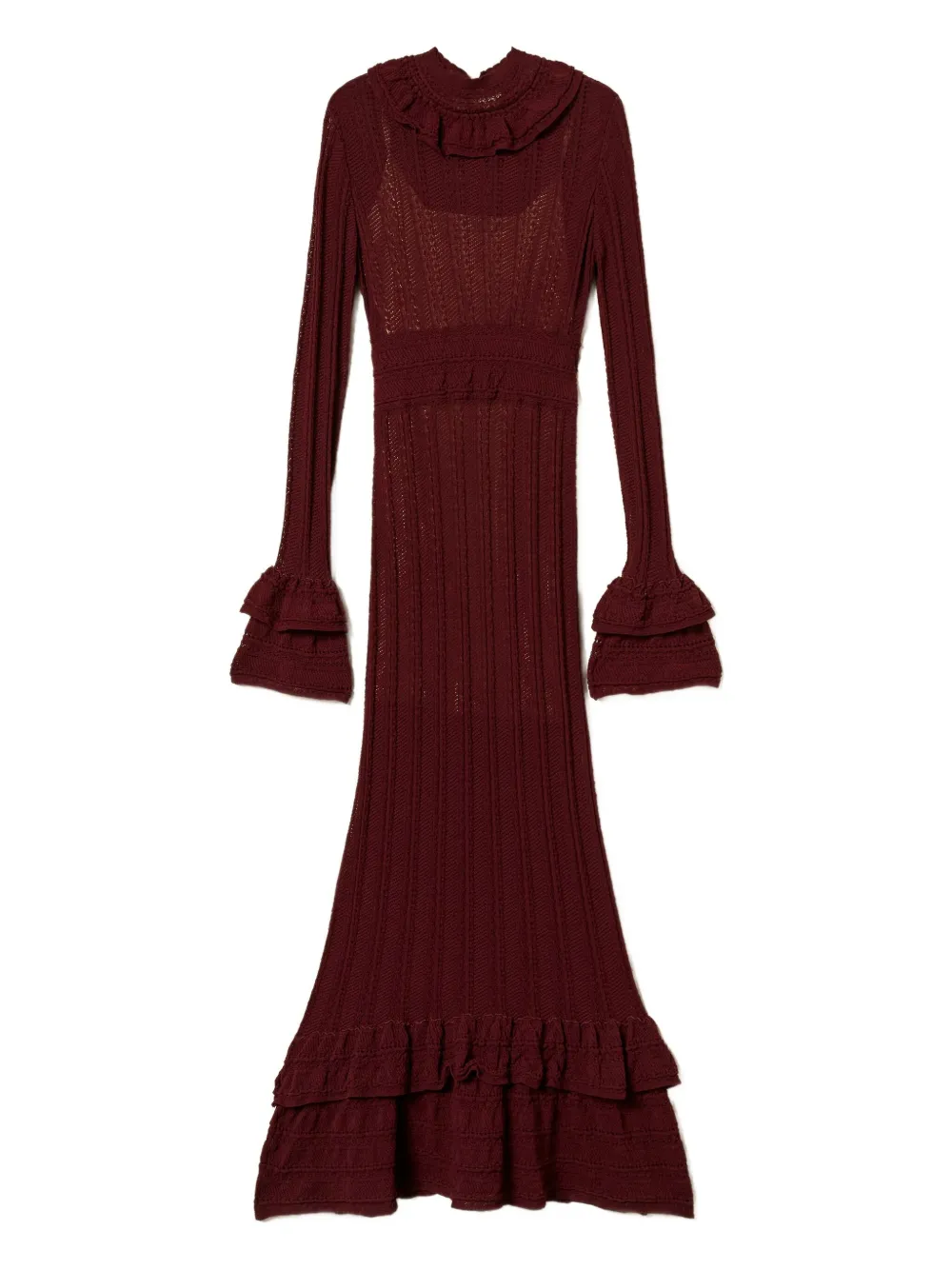 Трикотажное платье макси с оборками TWINSET, красный
Трикотажное платье макси с оборками TWINSET, красный