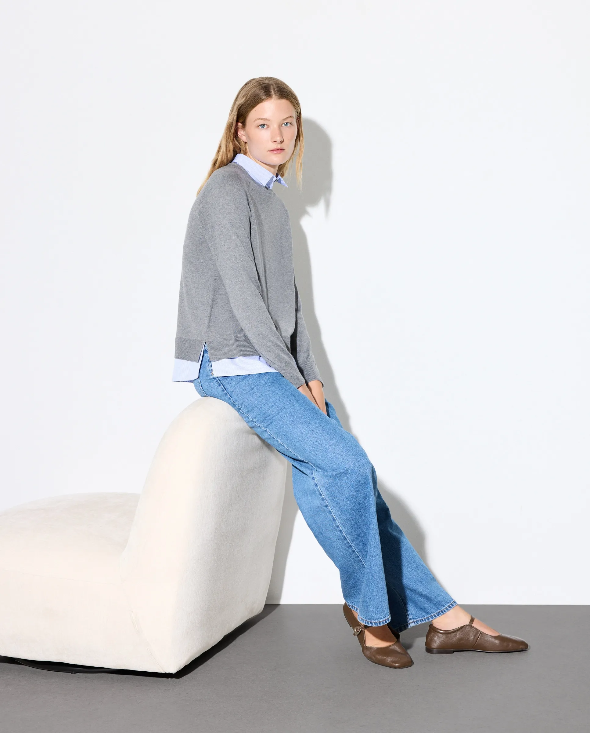 Женский свитер с воротником-стойкой из поплина Woman El Corte Inglés, серый
Женский свитер с воротником-стойкой из поплина Woman El Corte Inglés, серый