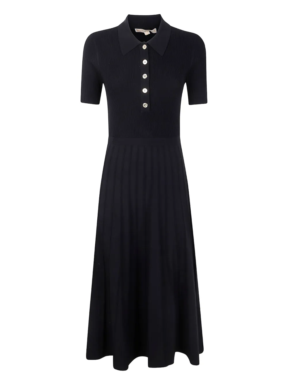 Плиссированное платье миди в рубчик с воротником поло Michael Michael Kors, черный
Плиссированное платье миди в рубчик с воротником поло Michael Michael Kors, черный