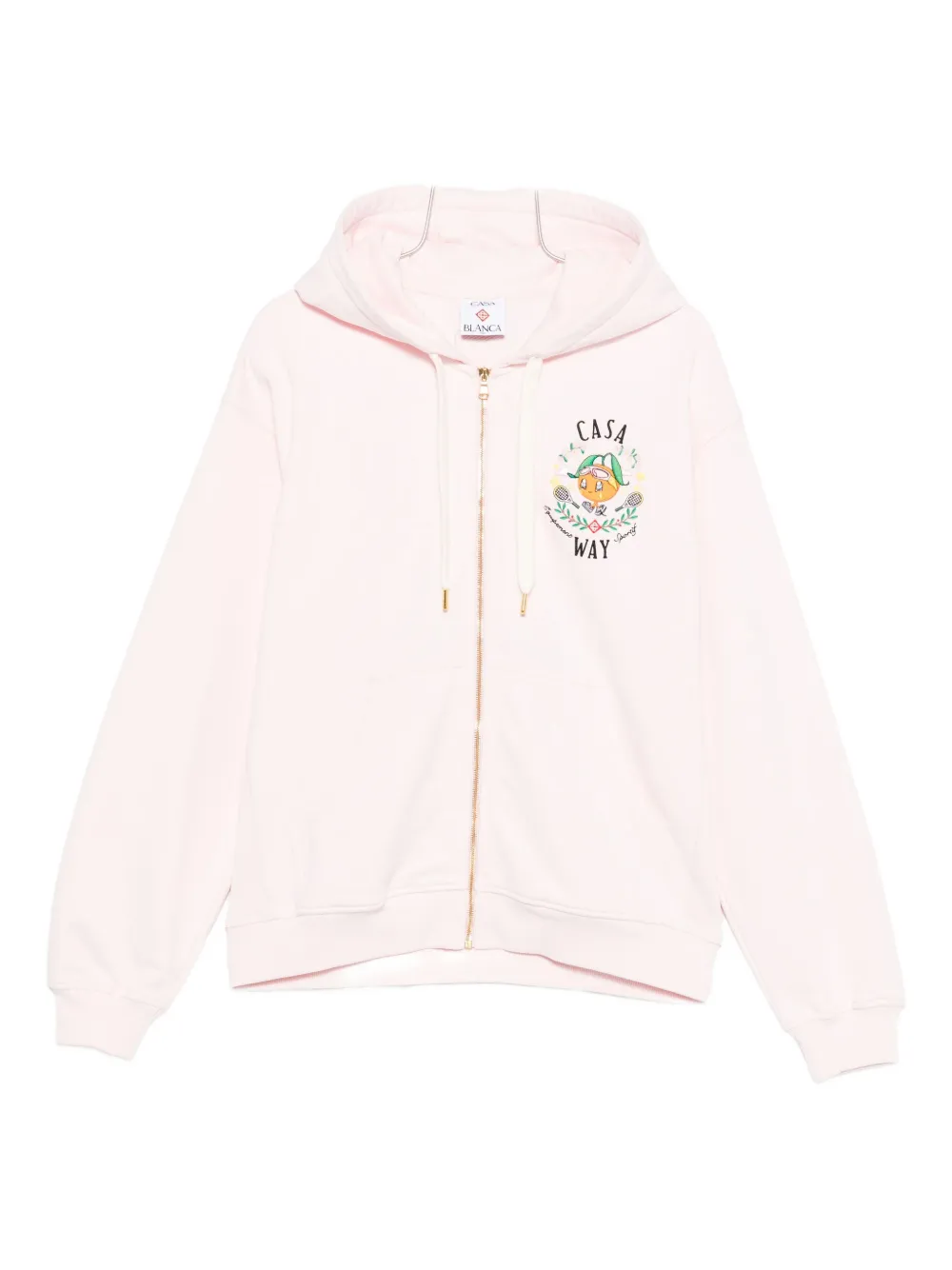 Вышитая толстовка с капюшоном на молнии CASABLANCA, розовый
Вышитая толстовка с капюшоном на молнии CASABLANCA, розовый