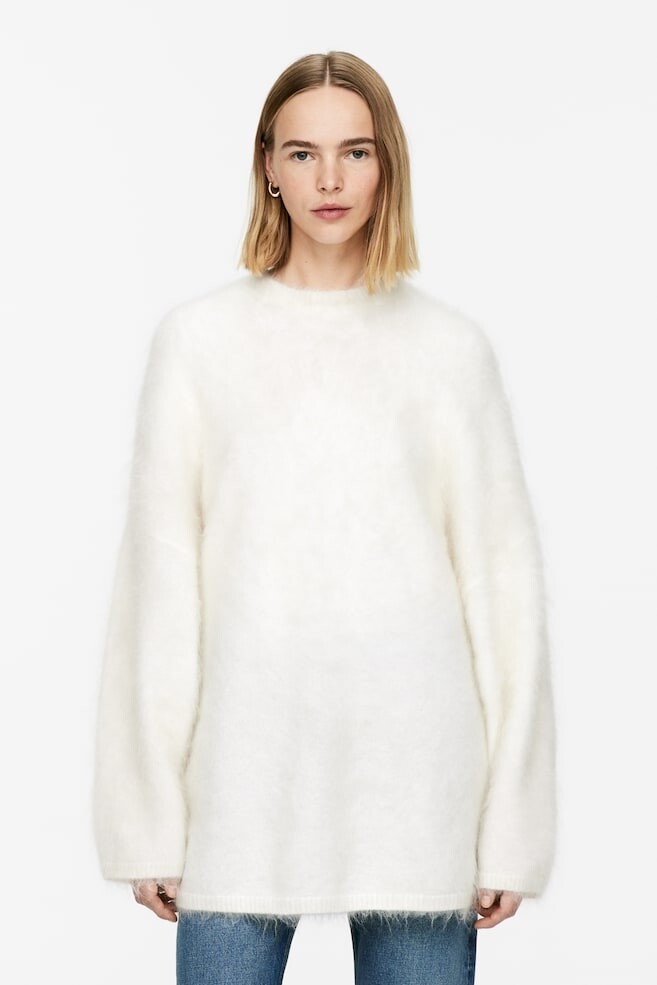 Свитер из мохера и шерсти Arket, белый
Свитер из мохера и шерсти Arket, белый