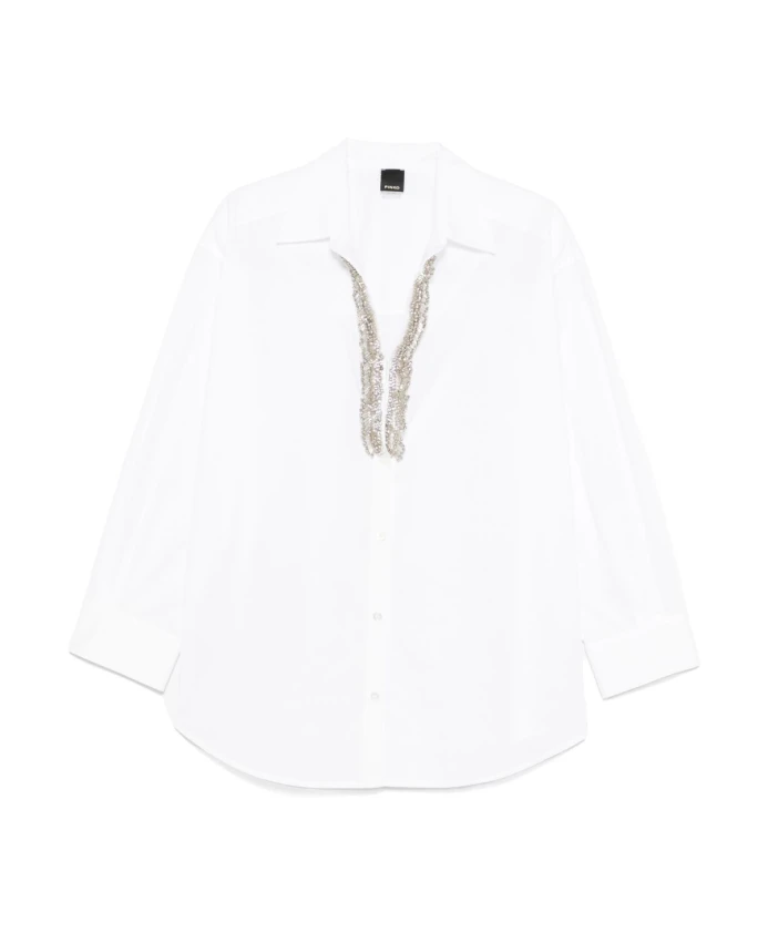Белая рубашка на пуговицах с длинными рукавами Pinko, белый
Белая рубашка на пуговицах с длинными рукавами Pinko, белый