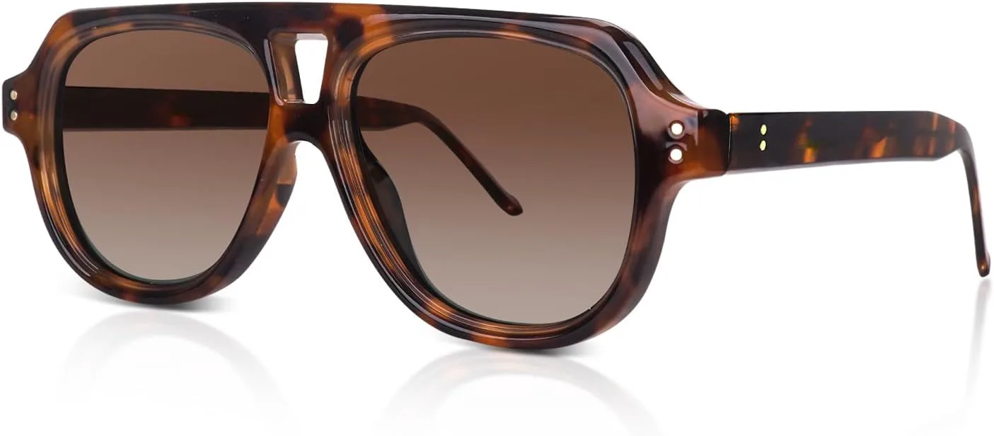 Солнцезащитные очки DrRelax Retro Square Aviator для женщин в стиле 70-х, с плоской оправой и поляризованными линзами, Tortoise Frame Gradient Brown Lens
Солнцезащитные очки DrRelax Retro Square Aviator для женщин в стиле 70-х, с плоской оправой и поляризованными линзами, Tortoise Frame Gradient Brown Lens