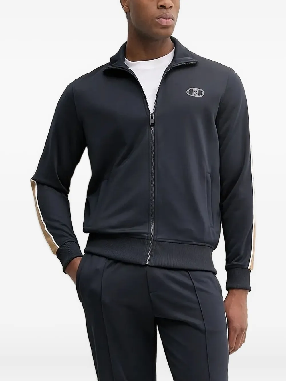 Спортивная толстовка на молнии с полосками LIU JO, черный
Спортивная толстовка на молнии с полосками LIU JO, черный