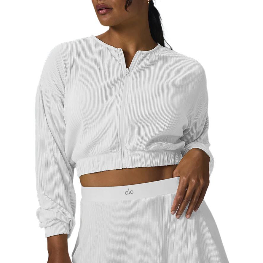 Alo Yoga Короткая плиссированная куртка женская, White
Alo Yoga Короткая плиссированная куртка женская, White