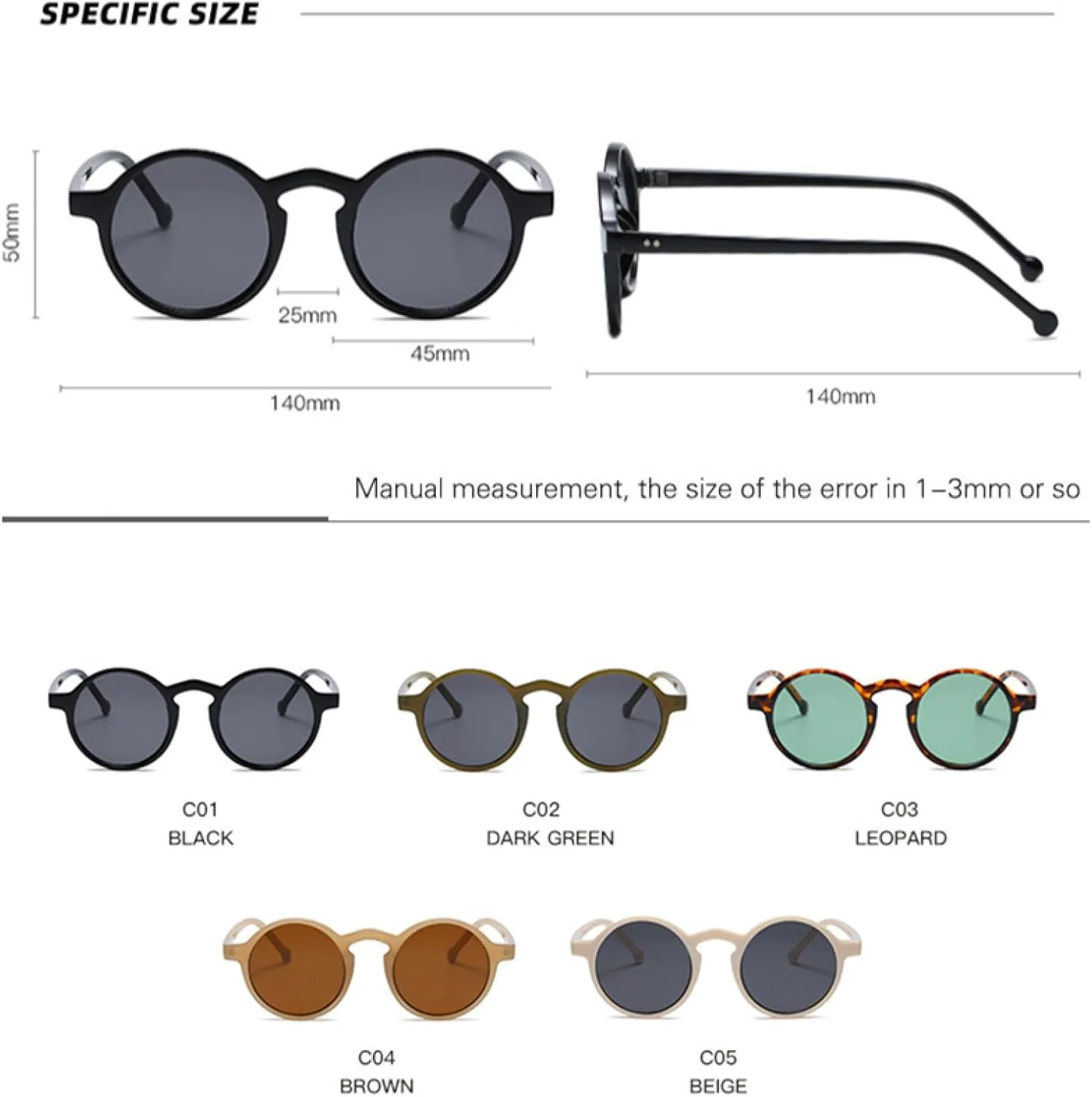 Круглые солнцезащитные очки для женщин в винтажном стиле с заклепками, для мужчин – модные классические очки с защитой от УФ-излучения UV400 TVTBBVV, C2green-black
Круглые солнцезащитные очки для женщин в винтажном стиле с заклепками, для мужчин – модные классические очки с защитой от УФ-излучения UV400 TVTBBVV, C2green-black