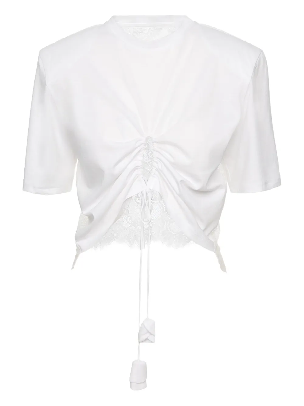 Топ с кружевной отделкой и защипом Ana Radu, белый
Топ с кружевной отделкой и защипом Ana Radu, белый