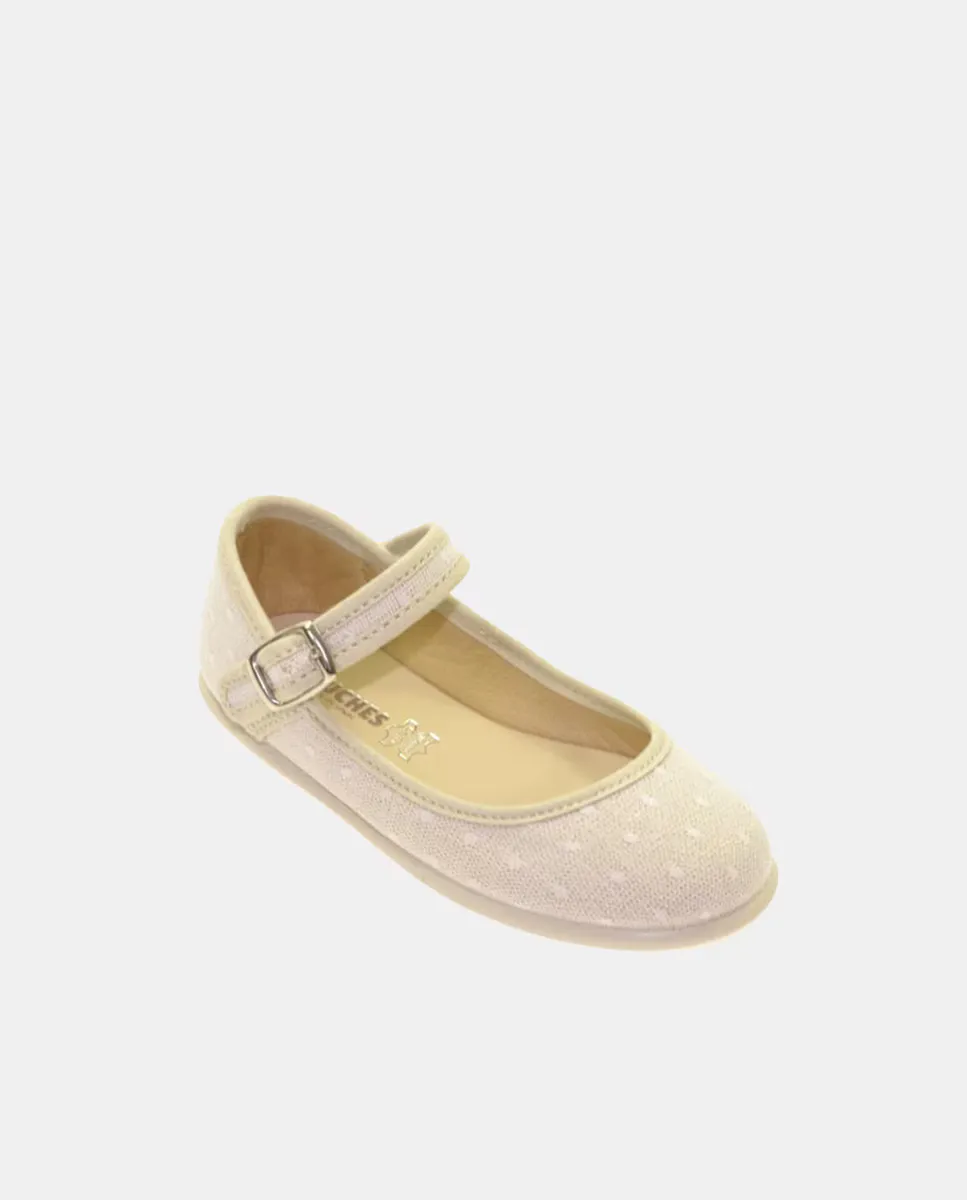 Туфли Мэри Джейн для девочки из ткани аррас и тревилла Chuches, натуральный
Туфли Мэри Джейн для девочки из ткани аррас и тревилла Chuches, натуральный