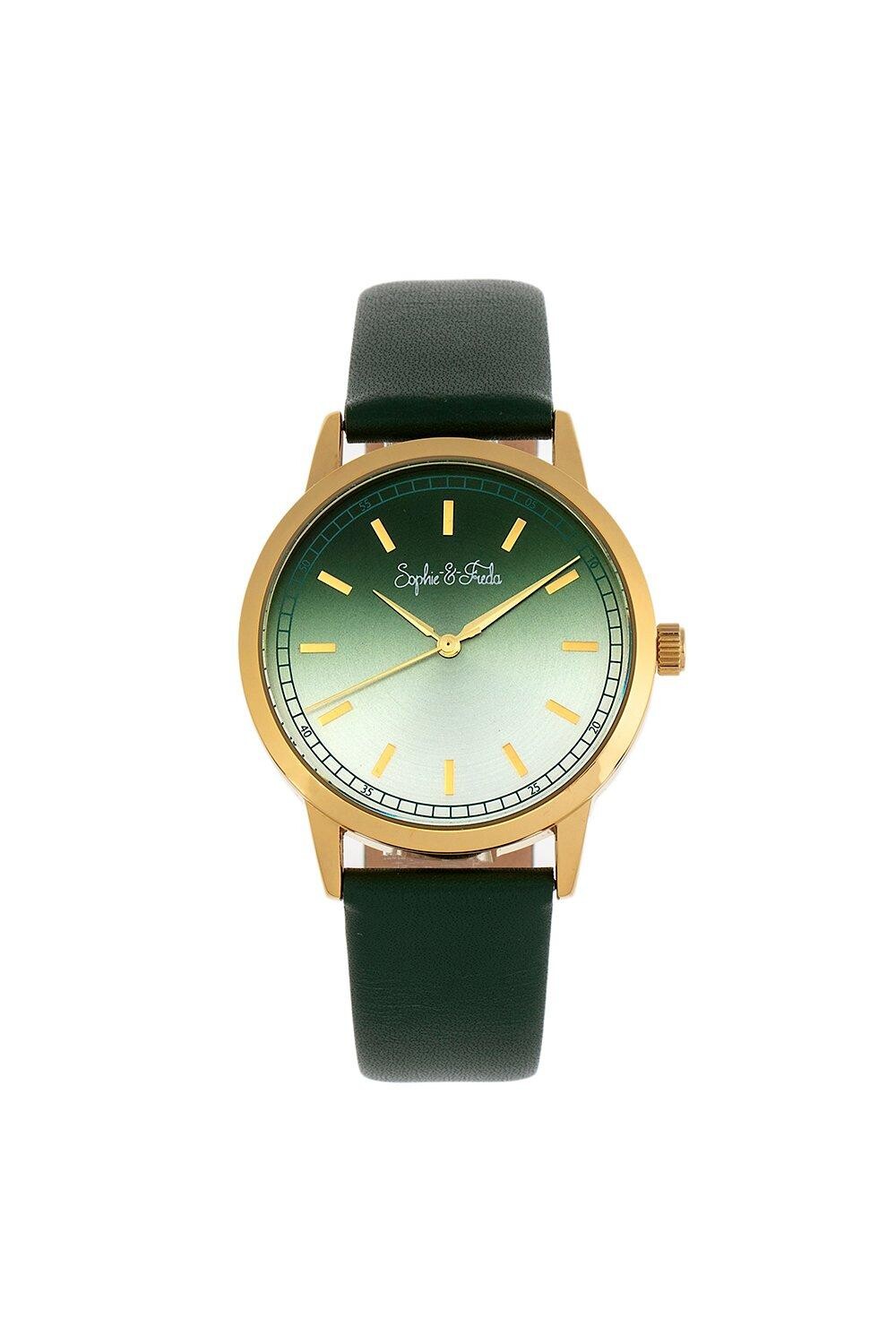 Часы Сан-Диего с кожаным ремешком Sophie and Freda, зеленый 
Часы Сан-Диего с кожаным ремешком Sophie and Freda, зеленый