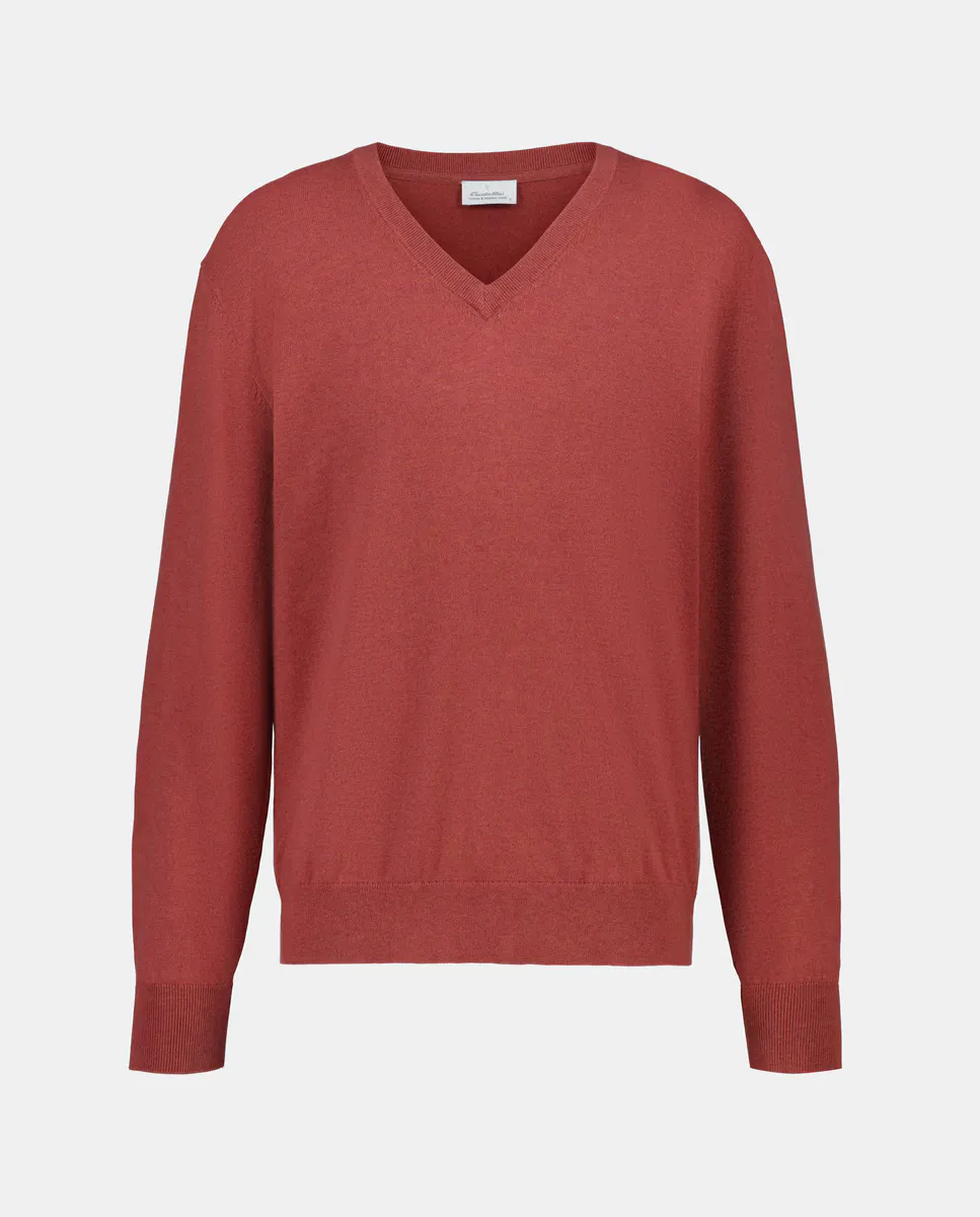 Мужской джемпер с V-образным вырезом из гладкой мериносовой шерсти Emidio Tucci, цвет Teja
Мужской джемпер с V-образным вырезом из гладкой мериносовой шерсти Emidio Tucci, цвет Teja