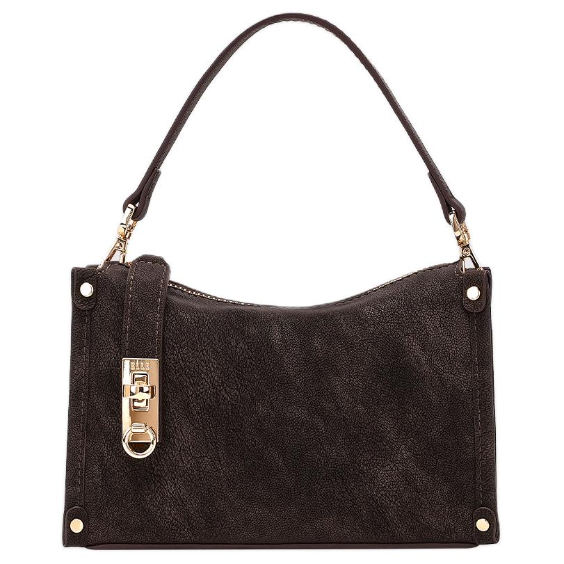 ELLE Синтетическая кожаная сумка через плечо маленькая женская Ebony Brown/Warm Camel Brown
ELLE Синтетическая кожаная сумка через плечо маленькая женская Ebony Brown/Warm Camel Brown