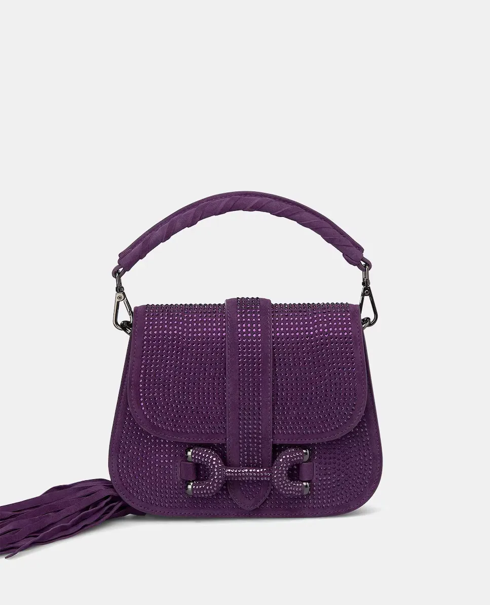 Женская кожаная сумка через плечо, покрытая стразами Alma en Pena, фиолетовый
Женская кожаная сумка через плечо, покрытая стразами Alma en Pena, фиолетовый