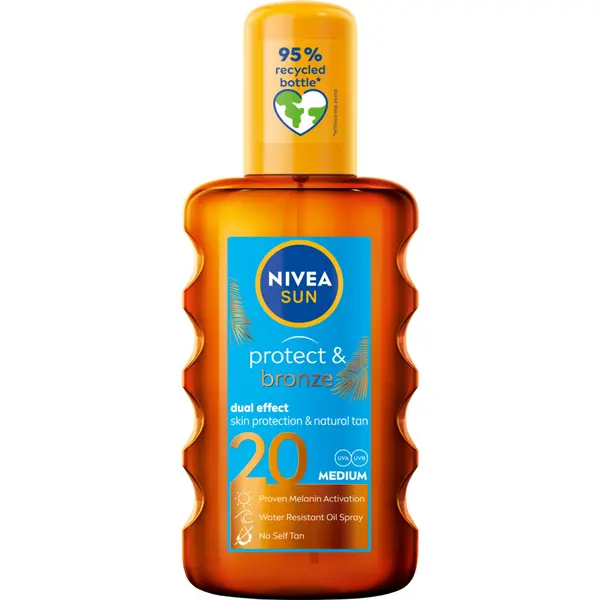 Натуральное масло-спрей для активатора загара с spf20, 200 мл Nivea Sun protect&bronze
Натуральное масло-спрей для активатора загара с spf20, 200 мл Nivea Sun protect&bronze