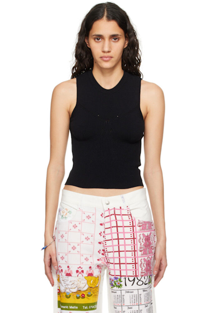 Черный свитер без рукавов Marine Serre
Черный свитер без рукавов Marine Serre