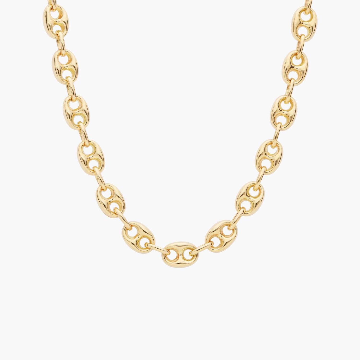 18-дюймовое объемное ожерелье в виде якоря из 14-каратного желтого золота (5,75 мм) Blue Nile