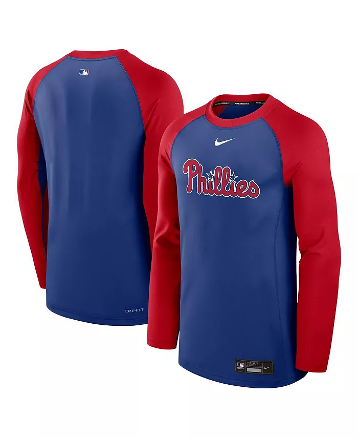 Мужская футболка с длинным рукавом Philadelphia Phillies Authentic Collection Game Time Raglan Performance в цвете Royal/Red Nike
Мужская футболка с длинным рукавом Philadelphia Phillies Authentic Collection Game Time Raglan Performance в цвете Royal/Red Nike