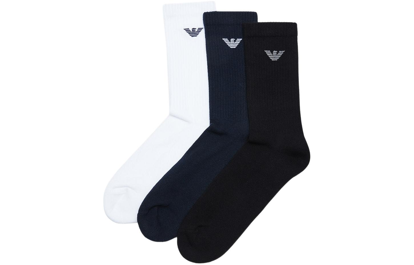 Носки до колена SS23 Мужские 3 пары EMPORIO ARMANI, 3 пары (Черный+Белый+Темно-синий) 
Носки до колена SS23 Мужские 3 пары EMPORIO ARMANI, 3 пары (Черный+Белый+Темно-синий)