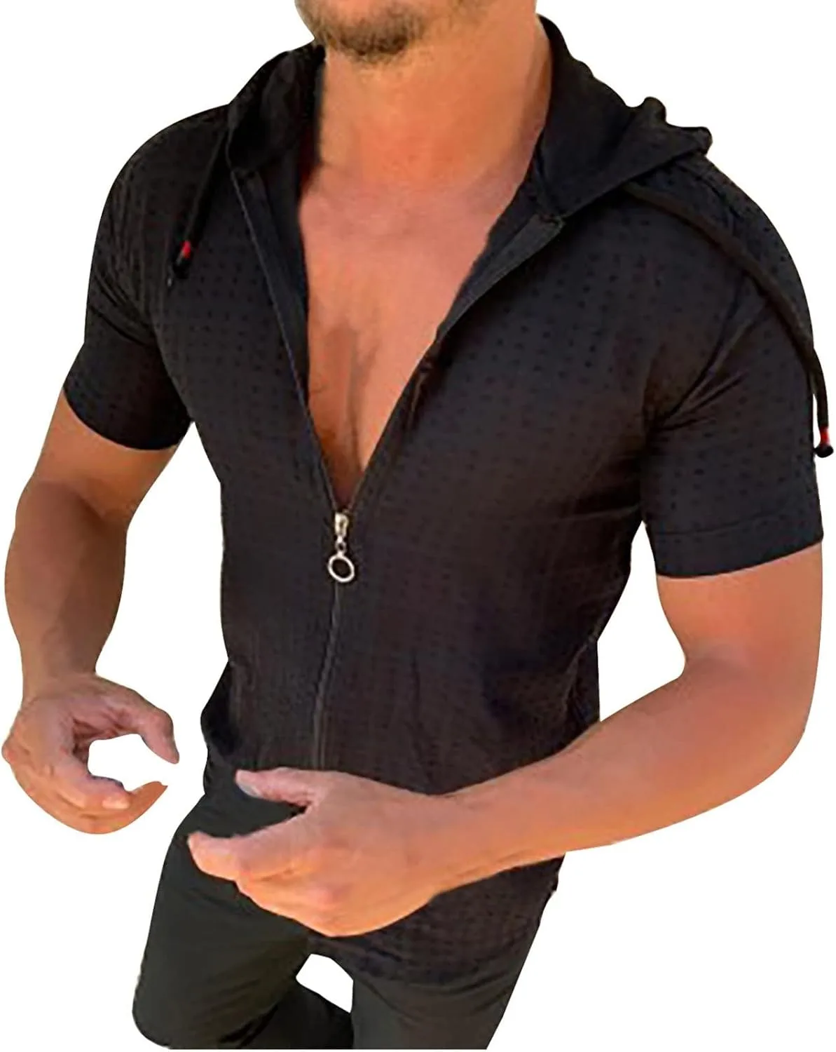 Мужская худи slim fit с коротким рукавом и молнией RSZGSWS
Мужская худи slim fit с коротким рукавом и молнией RSZGSWS