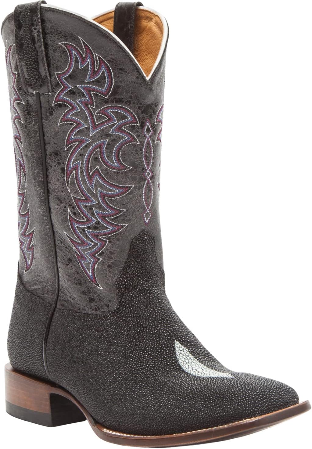 Мужские вестерн-бутсы Cody James из экзотической скатовой кожи с широкой квадратной ноской - Bbme418, черный
Мужские вестерн-бутсы Cody James из экзотической скатовой кожи с широкой квадратной ноской - Bbme418, черный