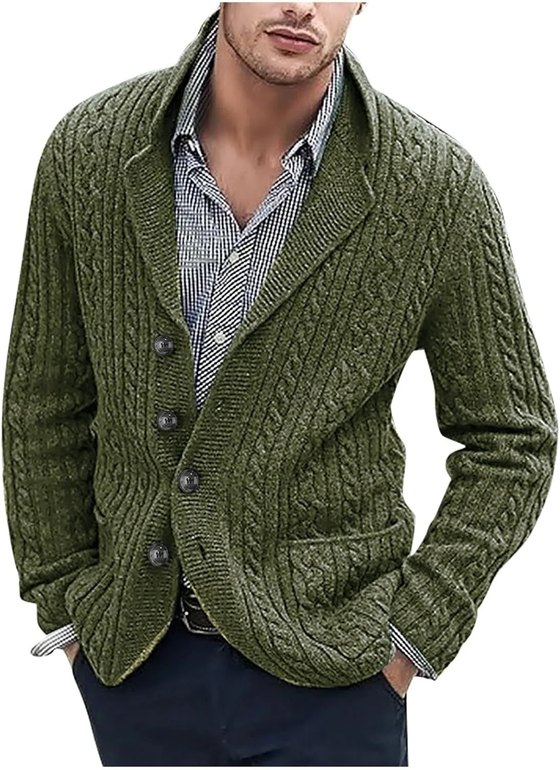 Кардиган оверсайз для мужчин с длинным рукавом и пуговицами
Кардиган оверсайз для мужчин с длинным рукавом и пуговицами