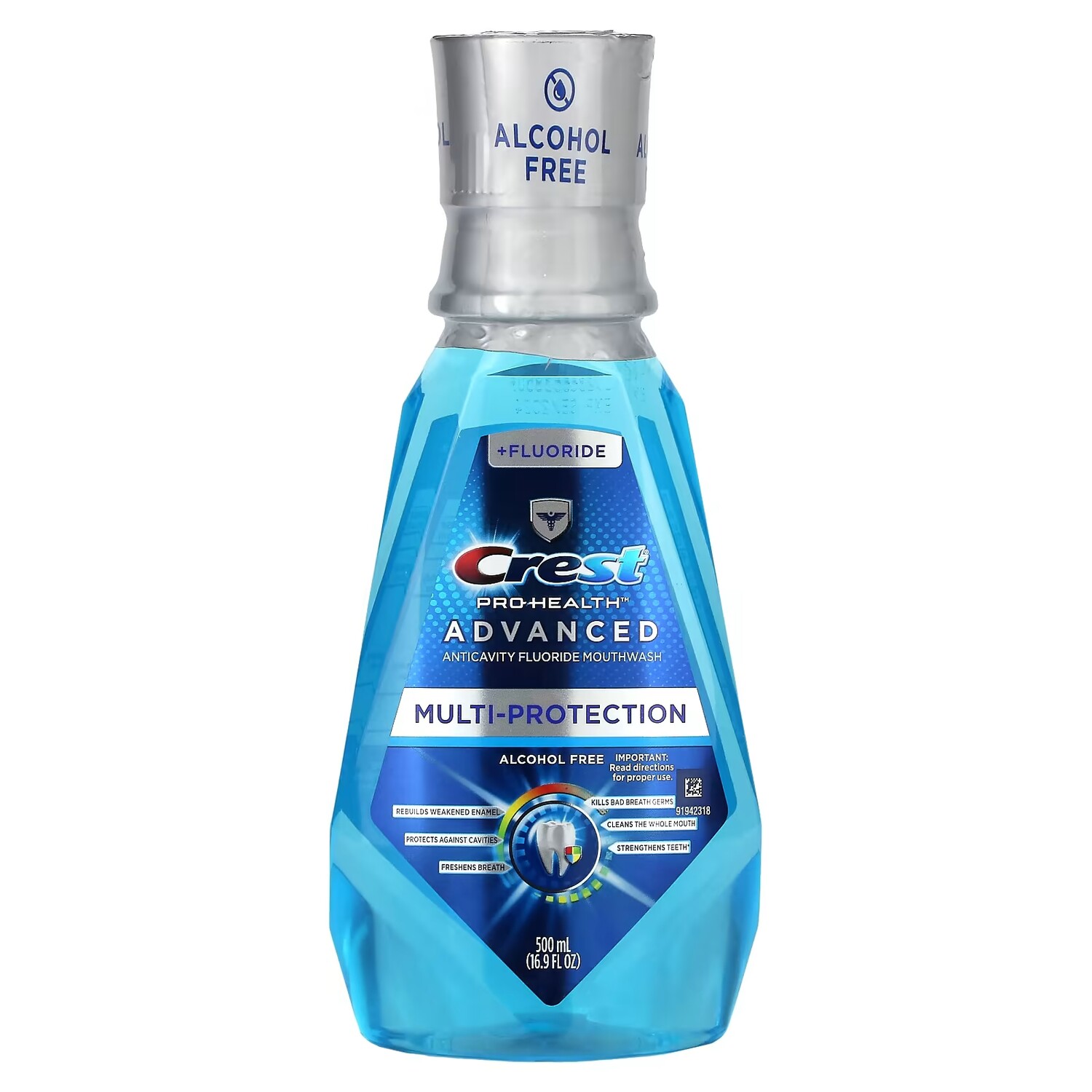 Противокариесный ополаскиватель для рта Crest Pro Health Advanced Multi-Protection с фтором, 500 мл
Противокариесный ополаскиватель для рта Crest Pro Health Advanced Multi-Protection с фтором, 500 мл