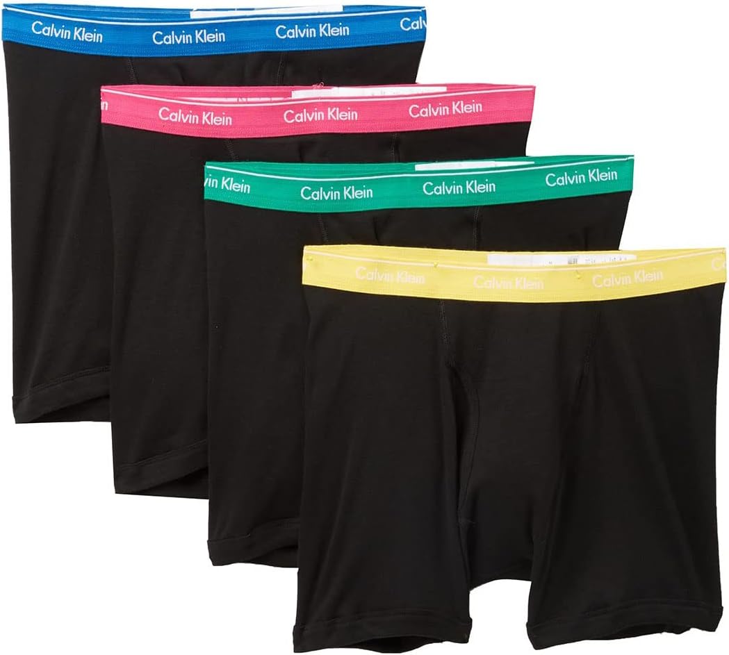 Мужские хлопковые трусы-боксеры Calvin Klein, 4 шт., Black(Np2249-912)/Yellow
Мужские хлопковые трусы-боксеры Calvin Klein, 4 шт., Black(Np2249-912)/Yellow