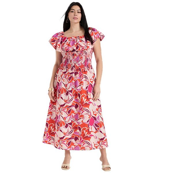 Женское платье-пузырь с присборенной талией plus size June & Vie
Женское платье-пузырь с присборенной талией plus size June & Vie