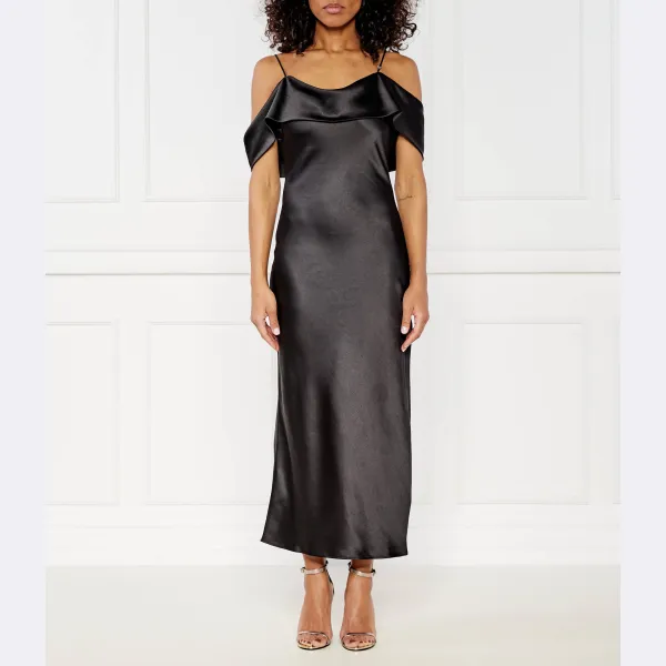Атласное платье кендала Hugo, черный
Атласное платье кендала Hugo, черный